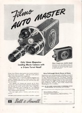 Bell  Howell - Filmo Auto Master Movie Camera - Original Magazine Ad -