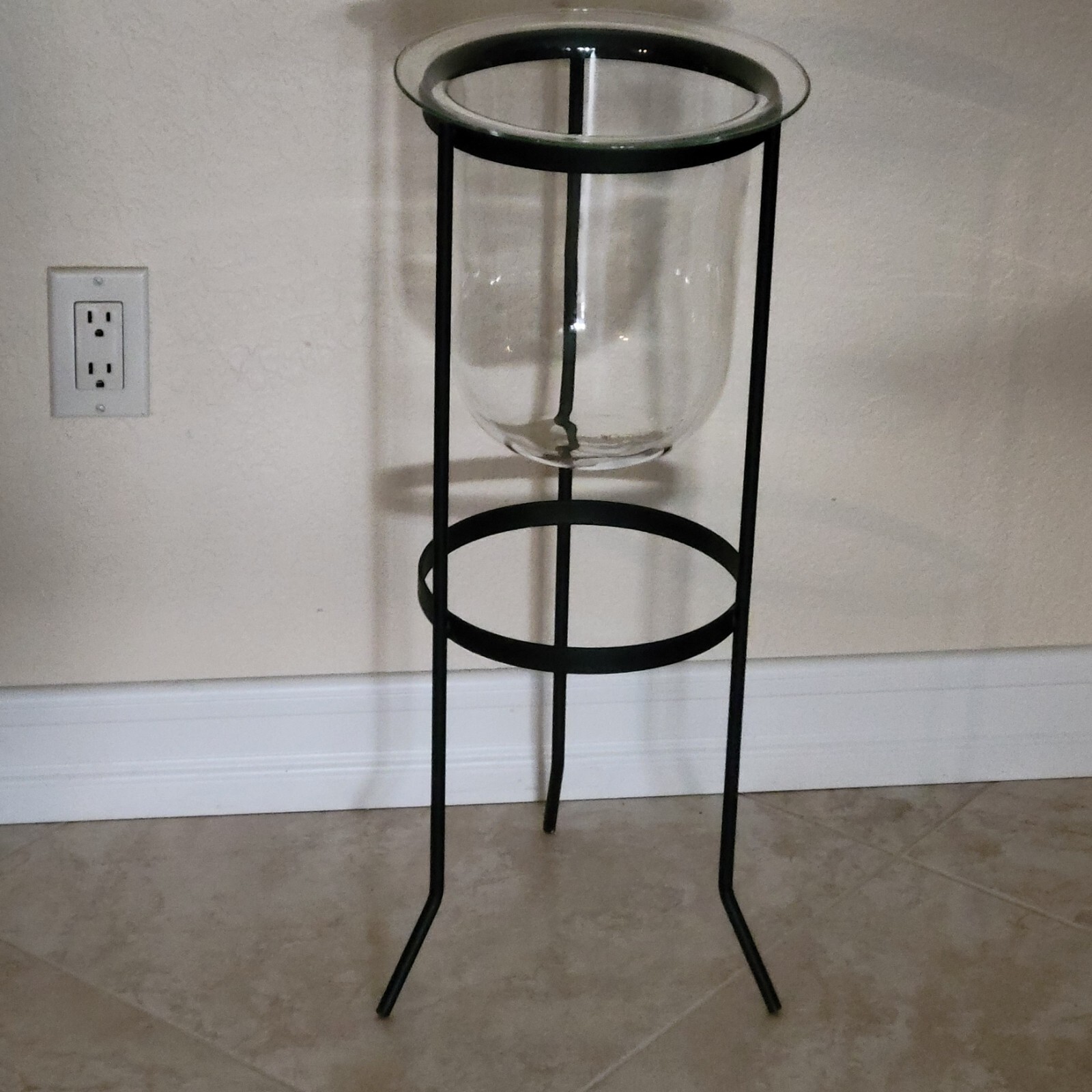 PartyLite Original Seville 3Wick Candle Holder Stand And Glass Hurricane eBay