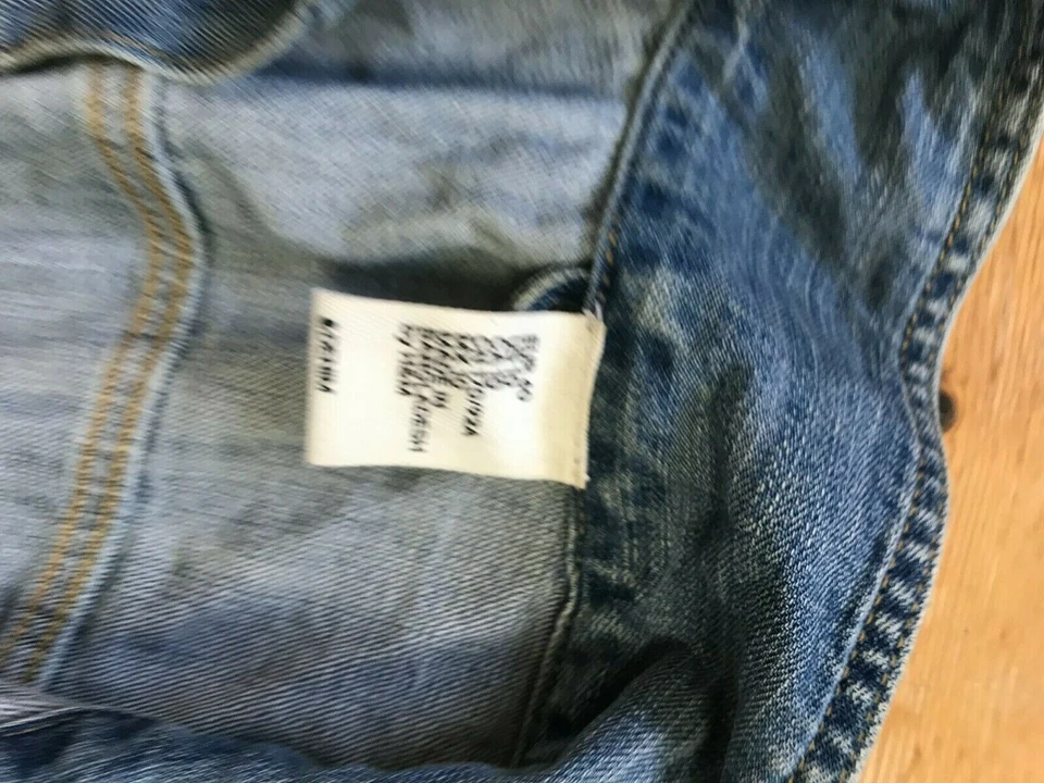 Womens Denim Jacket  Blue Jean Jacket Retro Bomber Size XS Foto 3 de 4