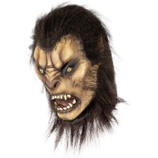Ghoulish Productions Brown Wolfman Latex Face Mask Horror Halloween Cosplay
