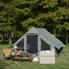 4-6 Person Large Inflatable Camping Tent Waterproof Windproof Portable House