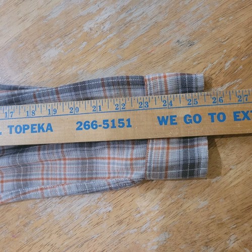 Kavu Flannel Shirt Men's L Green Tan Plaid Long Sleeve Button Up Pockets Cotton - Bild 7 von 8