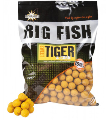 Dynamite Baits BIG FISH SWEET TIGER & CORN BOILIES 15mm 1kg Karpfenangeln