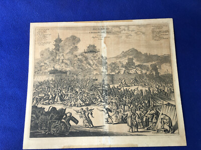 ARNOLDUS MONTANUS copperplate engraving MUDER rebels KILLING emperor KUBO cubo 