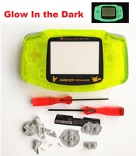 Glow In The Dark Gold Pokemen Housing Shell Case for Game Boy Advance GBA