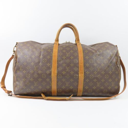 LOUIS VUITTON Keepall Bandouliere 55 2Way Hand Bag Monogram Brown M41414 79135 - Picture 1 of 24