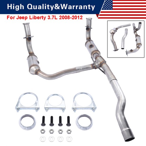 Y Pipe with Catalytic Converters Stainless Steel For 20082012 JEEP
