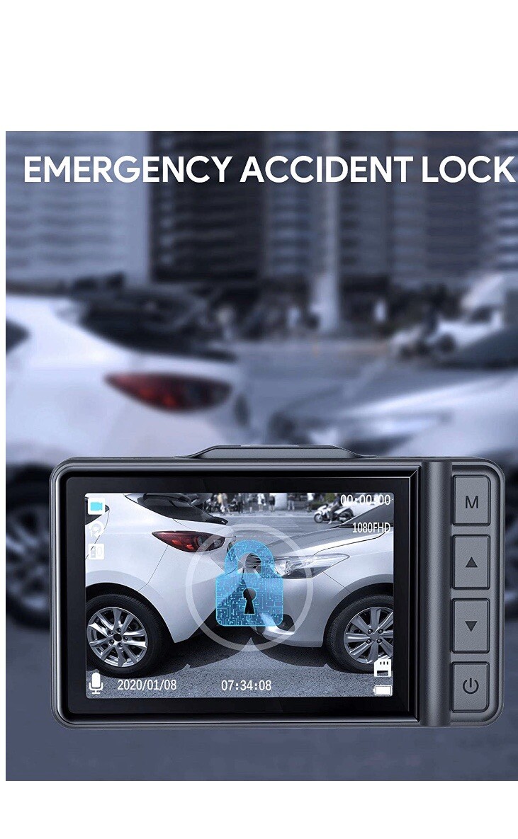 Dash Cam 1080P FHD BluVolt Builtin Battery Car Camera 170° WideAngle