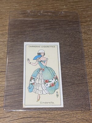 rare cigarette cards Vintage Antique 1924 Figures Of Fiction Cinderella Rare Cigarette Card RARE