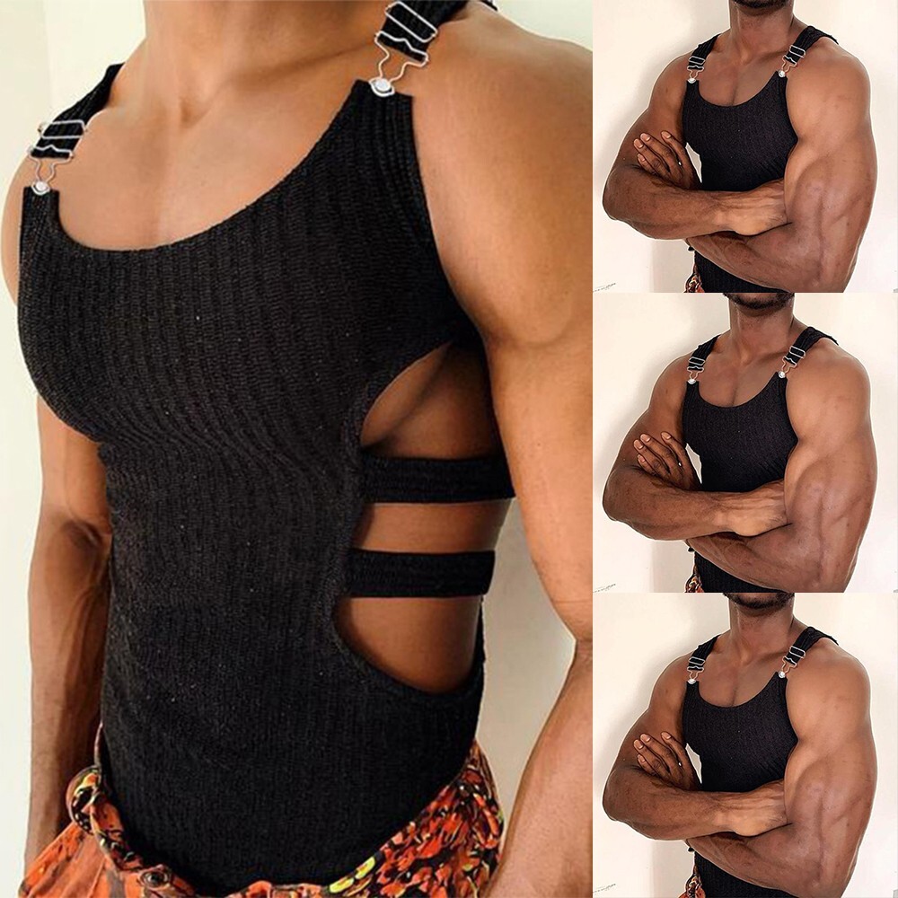 Vest Shirts Slim T Shirt Tank Tops 1pcs Black Breathable Comfortable Crop-image