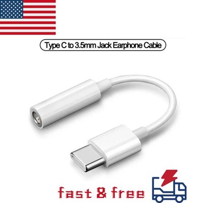 USB-C Type C to 3.5mm 1/8'' Aux Audio Jack Active DAC Headphone Adapter Cable
