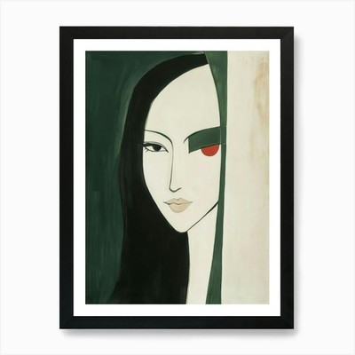 Asiatische Frau 59 Kunstdruck gerahmt Wandbild Poster Leinwanddruck Bild