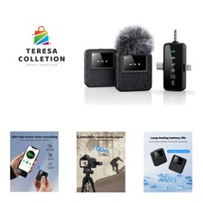 3-in-1 Mini Microphone for iPhone, Android, Camera - 328ft Long Range, 20H Ba...