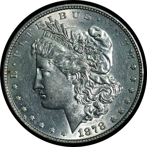 1878 Morgan Dollar Scratches BU Details