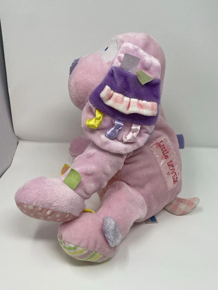 Brinquedo de pelúcia infantil preferido Little Lovey rosa filhote de cachorro bebê taggy bicho de pelúcia - Imagem 2 de 4