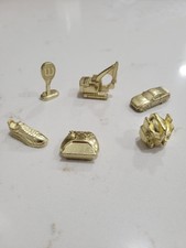 2015 Monopoly Empire 6 Gold Token Replacement Part Game Pieces Set