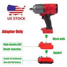 1Adapter for Craftsman V20 NEW 20v Li-Ion Battery To for Milwaukee M18 Type Tool
