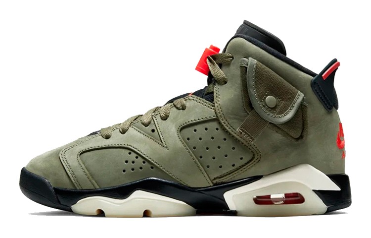 Size 6.5 (GS) - Jordan 6 Retro x Travis Scott Mid Olive for sale