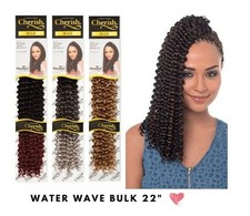 CHERISH SYNTHETIC BULK CROCHET BRAID TIGHT CURL HAIR EXTENSION WATER WAVE 22"