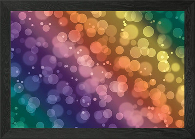 Gerahmtes Wandbild Poster Leinwanddruck Bild mit buntem Bokeh-Effekt