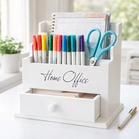 Schreibtisch Organizer Weiß Holz Briefablage BüRo Organizer Ablage Mit Schublade