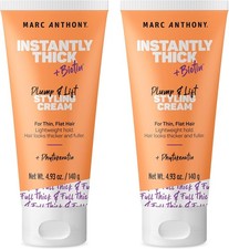 Instantly Thick Styling Hair Cream (2-Pack) - Vitamin E & Biotin for Thicker, Fu
