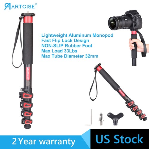 5-Section Monopod Aluminum Monopod 67" Camera Video Monopod Flip Lock Unipod - Picture 1 of 8