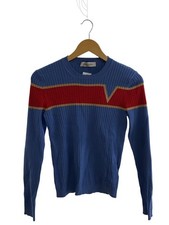 VALENTINO Knit Sweater (Lightweight) L Rayon Blue Red 0000023571 01