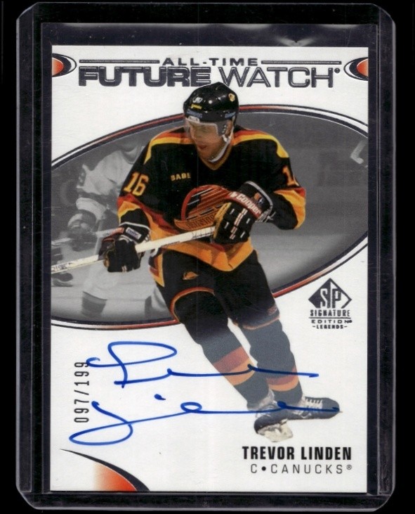 2020-21 SP Signature Edition Legends Hockey Trevor Linden #355 Future Watch /199