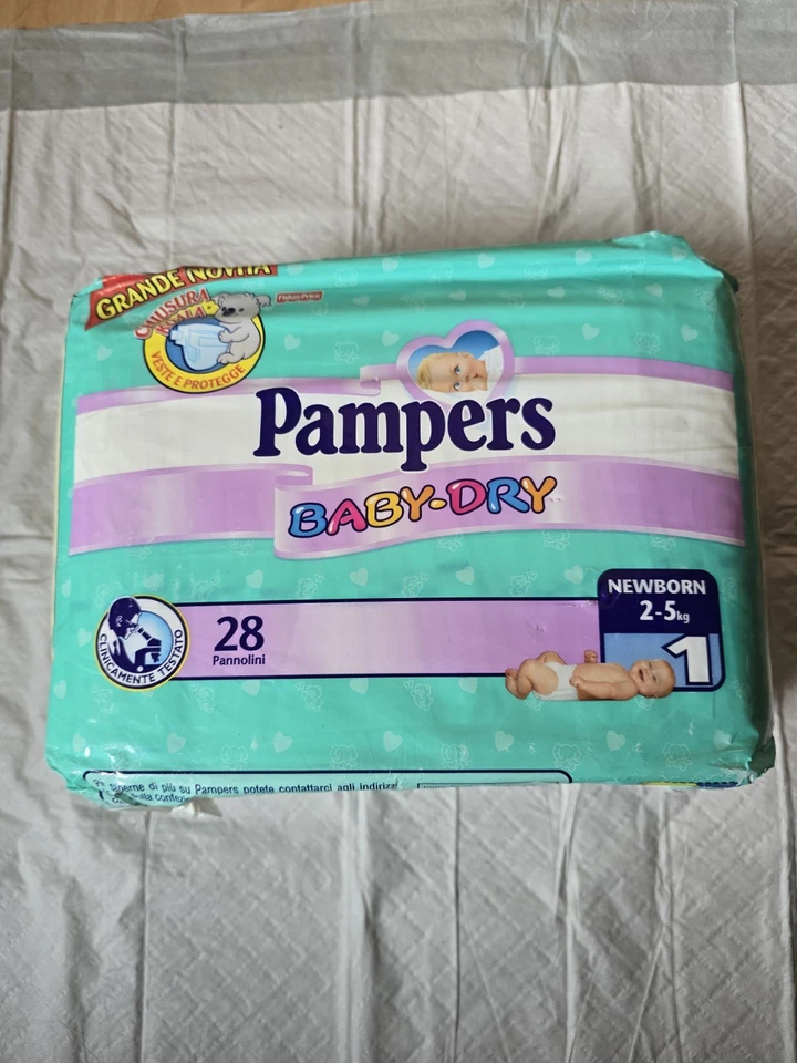 28 Vintage Pampers Baby Dry 1 Windeln Alte Windel Reborn - Bild 1 von 2