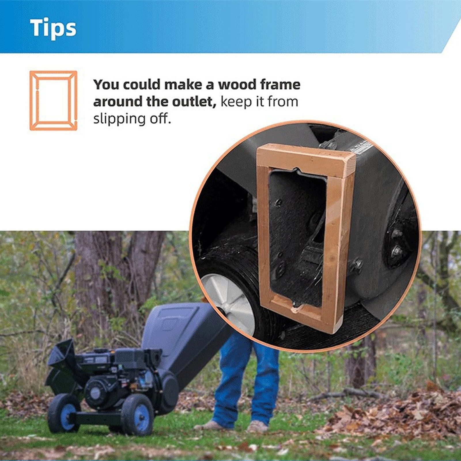 Universal Nylon Wood Chipper Replacement Bag Efficient Leaf Collection