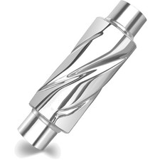 Glasspack 3 Inch Muffler Exhaust Pipe Universal Performance Resonator Dual L...