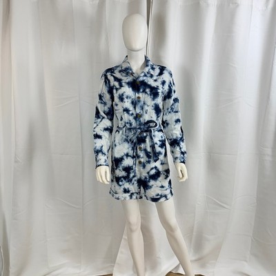 Gap Tie Dye Romper Womens 2 Blue boho, beachy, festival