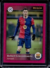 2024-25 Topps Merlin Chrome UEFA Robert Lewandowski Magenta Refractor #/125