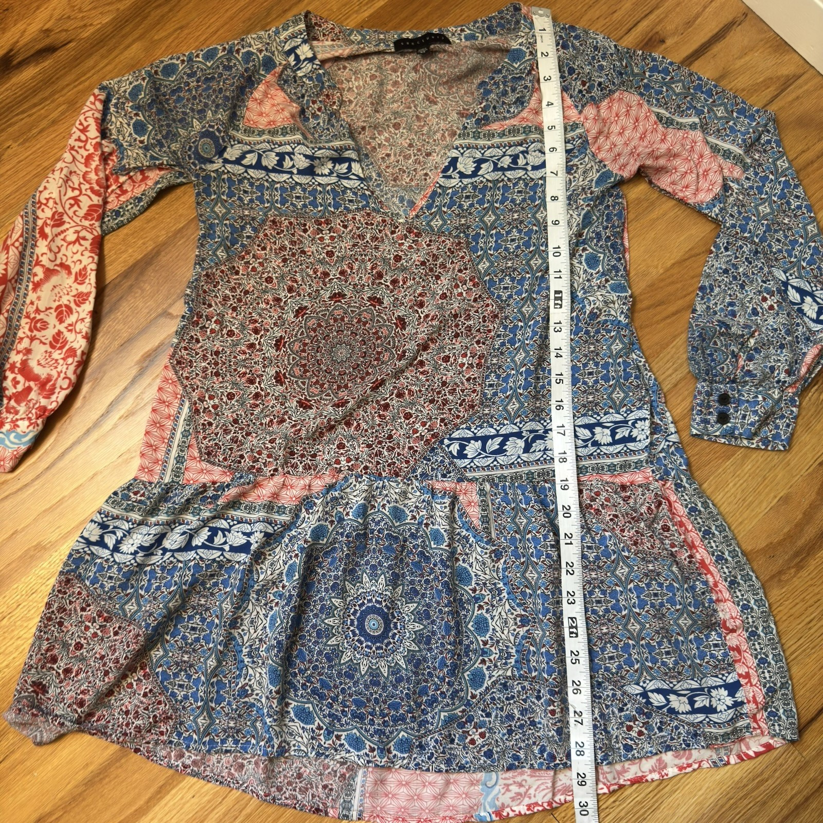 Sanctuary Women's Boho Patchwork Tunic Mini Dress… - image 8