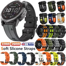 Quick Fit Strap For Garmin Fenix E 8 7 7X 6 6X Pro 3HR 5 5X Silicone Watch Band