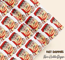 New Diet Coke Cigarette Pack Christmas Gift Wrapping Paper SO533