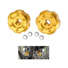 Motorcycle Chain Adjuster Nuts, Aluminum Chain Tensioner Kit Compatible Gold