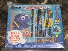 Disney Pixar Finding Dory Storybook Wooden Bead Set. Ages 4 New Sealed