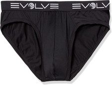 Mens Sport Mesh 3 Pack No Show Brief Black Medium