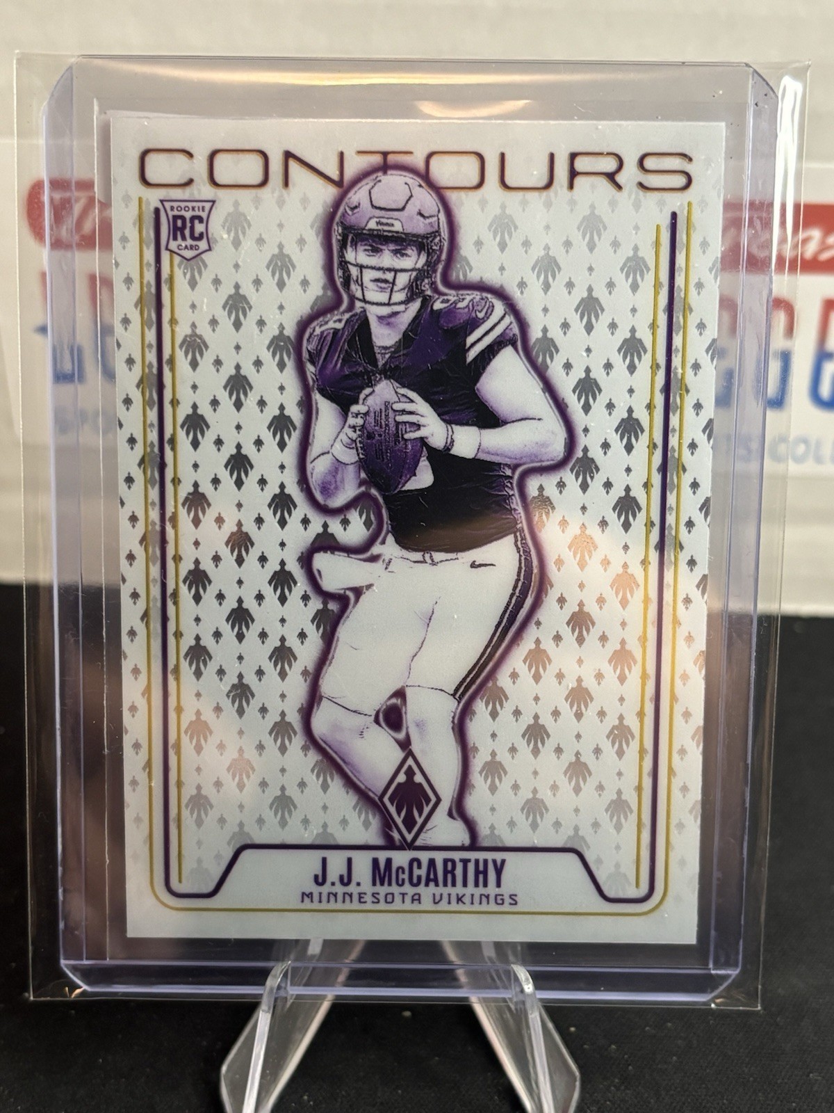 2024 Panini Phoenix - Contours J.J. McCarthy #CON-JMY Purple (RC)