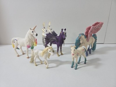 5 x Schleich Bayala Einhorn Set Sammlung Pegasus Blüteneinhorn Regenbogen Fohlen