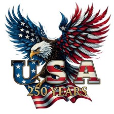 2pcs USA 250th Anniversary Merchandise - Car Decals and Stickers, Patriotic 1...