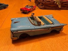 1957 Ford Fairlane 500 Sunliner Japan Tin friction Car 8" Real Nice