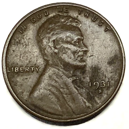 1931 S Lincoln Wheat Cent Penny Fine-Very Fine Condition Key Date 1c Coin -2287