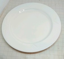 10.5" Steelite Vitrified White Dinner Plate With Embossed Detail Vintage