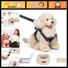 Soft Cuddly Golden Retriever Plush Toy - Large Stuffed Dog, Magnetic Playset, Gi