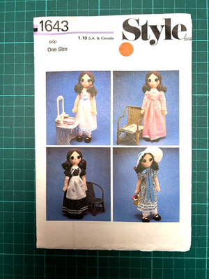 Vintage Stoffpuppe & Kleidung Schnittmuster NEU & UNGESCHNITTEN - Stil 1643 - 23'' groß