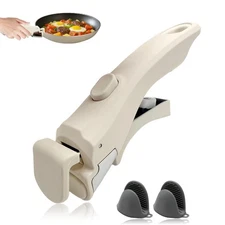 Removable Pot Handle with Silicone Mitts, Detachable Pan Handles, Universal P...