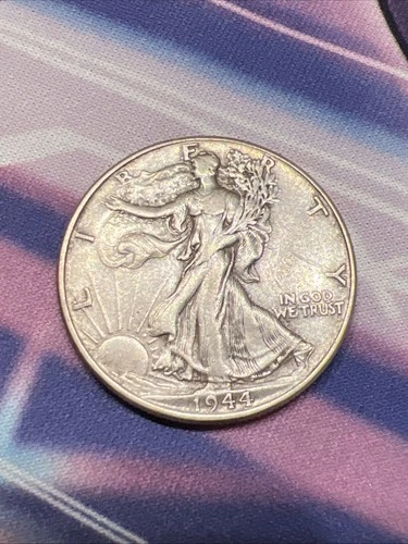 1944 Liberty Walking Half Dollar 50C Silver 0.9 Fineness US Coin